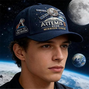 Nuovo Cappellino da Baseball Ricamato in PVC Commemorativo del Decollo di NASA Artemis <span class=keywords><strong>II</strong></span> verso il Luna con Cinturino Regolabile Versione USA - Product Image 3