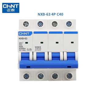 <span class=keywords><strong>CHINT</strong></span> NXB-63 4P <span class=keywords><strong>C40</strong></span>เบรกเกอร์ขนาดเล็ก40A 4P อุตสาหกรรม MCB สามขั้วชนิด C <span class=keywords><strong>CHINT</strong></span> เบรกเกอร์วงจร - Product Image 1