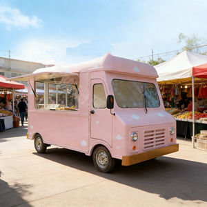 Carrito de Venta Móvil de Helados Rosa y Blanco con Diseño Divertido de Nubes, Acero Inoxidable, 4 Estantes, para Jardín, Parque o Catering - Product Image 2