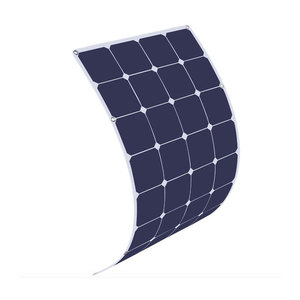 Panneau solaire flexible monocristallin 100W tout noir, 210 cellules grandes dimensions, module PV semi-flexible pour <span class=keywords><strong>toit</strong></span> <span class=keywords><strong>de</strong></span> camping-car, véhicule électrique, caravane - Product Image 1