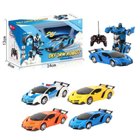 Voiture RC robot transformable 2 en 1 DWI 1/18, voiture de sport télécommandée à déformation par un seul bouton, jouet robot pour enfants, cadeau d'anniversaire