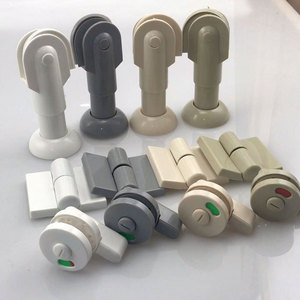 Toilet Partition Accessories Gray Nylon <b>Plastic</b> Set Hinges <b>Brackets</b> Support Feet Indicator Locks Handles Bathroom Use - Product Image 1