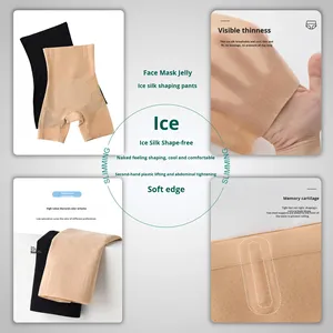 Pantaloncini Modellanti Senza Cuciture Ultra-Sottili <span class=keywords><strong>Sexy</strong></span> a Vita Media-Alta per Sollevamento Glutei, Pantaloni Modellanti Estivi da Donna - Product Image 2
