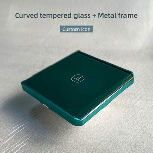 Interrupteur mural intelligent Zigbee 3.0 10A avec contrôle via l'application Smart Life, commande vocale IA et tactile, panneau en verre trempé incurvé - Product Image 3