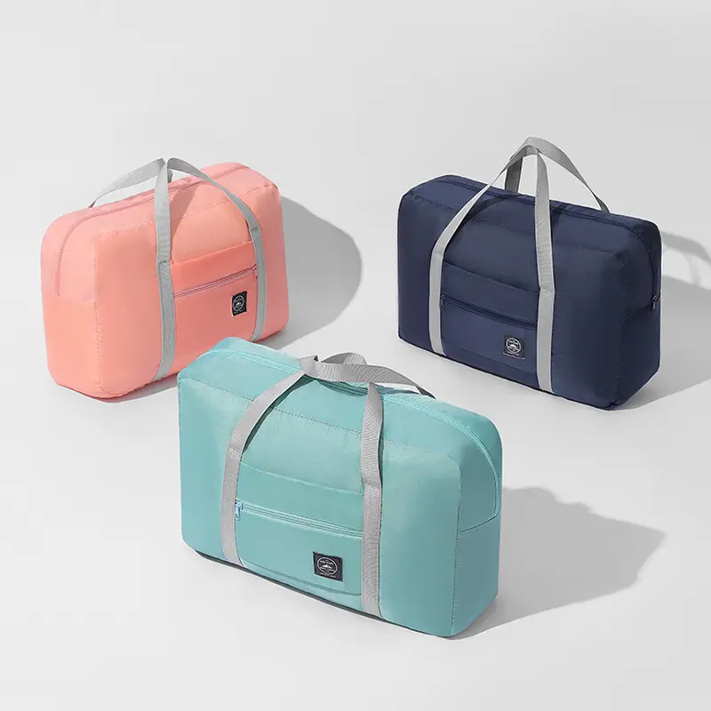 Bolsas de equipaje de mano ligeras personalizadas para la noche, bolsa de viaje plegable para aerolíneas, bolsa de viaje para mujeres y hombres