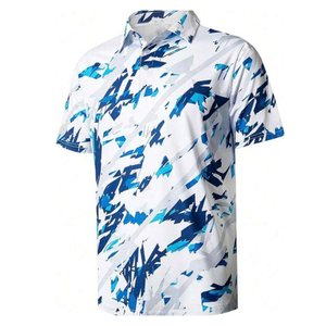 T-shirt de polo de golf avec tissu anti-rides en maille respirante, matériau à séchage rapide sans odeur et confort extensible dans les quatre sens - Product Image 1