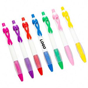Bolígrafo Personalizado con Cinta de Concienciación, Tinta Negra - Regalo para Autismo, Concienciación sobre el Cáncer de Mama, Abuso Doméstico, SIDA y Salud Mental Infantil - Product Image 1