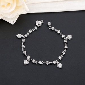 JXX Factory Direct Women's Fashion <b>Charm</b> <b>Bracelet</b> <b>Silver</b> Plated Heart Chain Style - Product Image 5