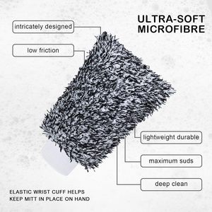 Guante de Microfibra de Felpa Larga VANTUR para Lavado de Autos, Ecológico, Súper Absorbente, Sin Pelusas, de Secado Rápido, 22*26cm, Venta al Por Mayor - Product Image 3