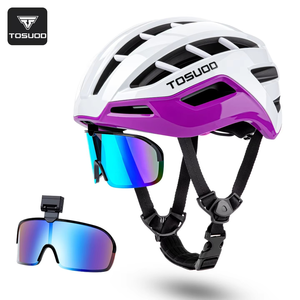 TOSUOD Dual Sport <span class=keywords><strong>Casco</strong></span> de <span class=keywords><strong>bicicleta</strong></span> <span class=keywords><strong>con</strong></span> gafas magnéticas Outdoor Road Mountain Bike Equipo de seguridad <span class=keywords><strong>para</strong></span> montar al aire libre - Product Image 6