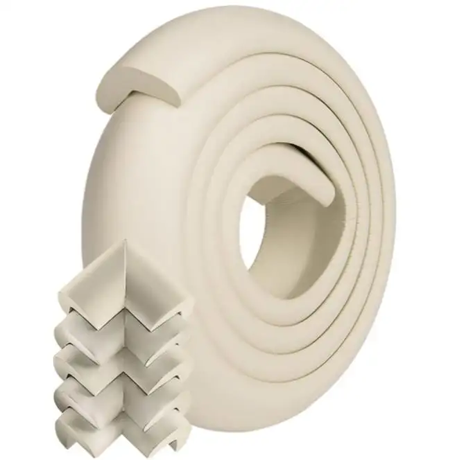 Защита углов для защиты детей (края 26,2 фута 8 углов) сверхпрочная мягкая резиновая пена, защитная защита для камина