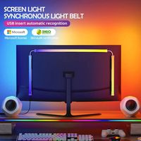 Tira de Luz LED USB Inteligente RGB para Sincronización con Pantalla de PC, Iluminación Ambiental para Monitor de Juegos, Decoración de Escritorio, Lámpara DIY