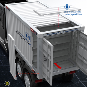<span class=keywords><strong>Camion</strong></span> jouet électrique pour enfants 4x4 <span class=keywords><strong>avec</strong></span> <span class=keywords><strong>remorque</strong></span> à conteneur en plastique, pour les enfants de 2 à 4 ans - Product Image 2