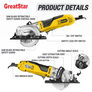 Newone — <span class=keywords><strong>Mini</strong></span> <span class=keywords><strong>scie</strong></span> <span class=keywords><strong>circulaire</strong></span> électrique, 710W, outil de découpe de carreaux, sécurité et fonctionnement, multifonction - Product Image 4