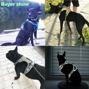 Nilon Reflektif Tali Kekang Anjing Peliharaan Rompi Empuk Anjing Tali Dada Dapat Disesuaikan Keselamatan Memimpin Semua Cuaca untuk Anjing Besar Sedang Kecil - Product Image 6