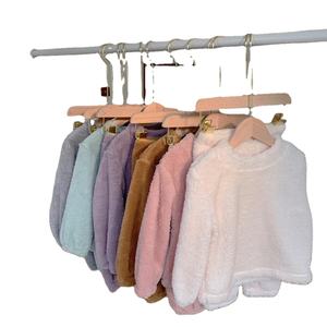 Vêtements d'hiver pour enfants garçons filles, couleur unie, flanelle, vêtements de maison chauds, vêtements décontractés pour bébés, ensemble deux pièces, 2022 - Product Image 1