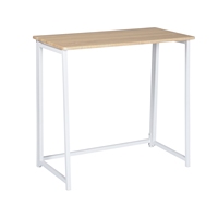 Petit bureau d'étude pliable blanc, table de bureau pour ordinateur