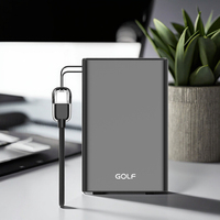 Chargeur mobile au lithium OEM, prix de gros, prise en charge de la charge rapide PD 20W, mini portable, câble intégré, métal, batterie externe 20000mAh