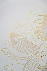 Pintura Decorativa Impresa en 3D, Arte de Pared en Relieve Dorado Minimalista Moderno, Murales de Papel Tapiz Originales y Exquisitos para Sala de Estar - Product Image 5