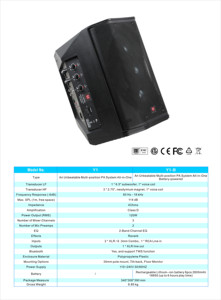 Y1-B 6.5 inch loa hoạt động Hộp âm thanh di động thiết bị âm thanh loa cho buổi hòa nhạc - Product Image 6