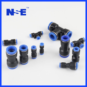 Chnew Pneumatic <b>Quick</b> Coupler Pu8 Straight Through High Pressure 1.6mpa Plastic Steel <b>Connector</b> For Air Hose - Product Image 3
