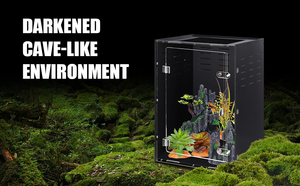 Innovatives Acryl-Gecko-Terrarium für Reptilien Klares minimalist isches Design Verbesserter Luftstrom Klassisches Muster gehäuse im klassischen Stil - Product Image 5