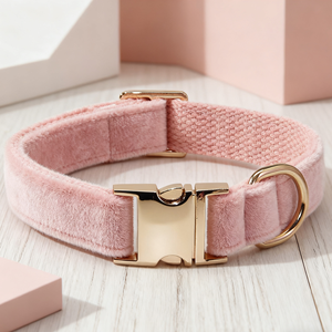 Accesorios para mascotas de poliéster peludo para caminar al aire libre, hebilla de Metal duradera ajustable, conjunto de Collar y correa para perros y gatos - Product Image 4