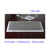 Clavier industriel robuste en métal d'acier inoxydable à montage sur panneau avec 12 touches de fonction