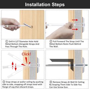 Stainless Steel M5 Drywall <strong>Anchor</strong> with Included Bolts for TV Mounting <strong>Kit</strong> Heavy Duty Hollow Drywall <strong>Anchors</strong> for TV Mounting <strong>Kit</strong> - Product Image 4