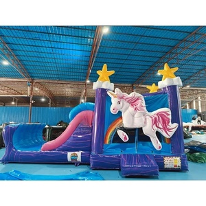 Oferta Especial: Castillo Inflable Morado y Rosa con Diseño <span class=keywords><strong>de</strong></span> Caballo y Unicornio, con Tobogán y Zona <span class=keywords><strong>de</strong></span> Saltos - Product Image 2