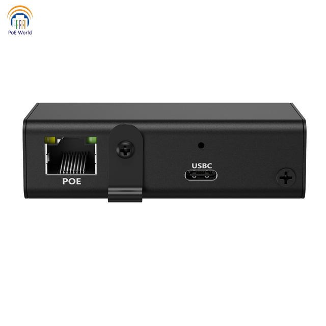 PoE Adapter Converter Gigabit PoE+ 802.3at to USB-C Power+Data Delivery with 25 Watt Output USB-C For iPad Pro 12.9", Surface Go