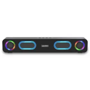 MINI SOUNDBAR BASS con LUCES RGB Altavoz inalámbrico Bluetooth con altavoz altavoces azules