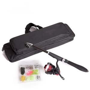 Canne à pêche télescopique Combo Set tout-en-un Kit complet 6 pièces canne pliable moulinet leurres hameçons sac parfait Kit de pêche <span class=keywords><strong>cadeau</strong></span> pour - Product Image 6