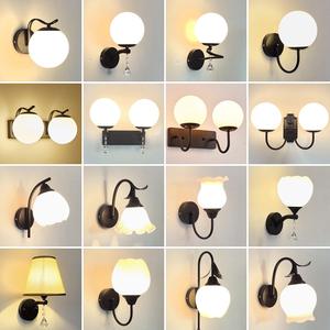 Nordique moderne minimaliste mur LED lampe pour salon <span class=keywords><strong>TV</strong></span> fond chambre chevet Simple créatif escalier balcon fer E26 - Product Image 2