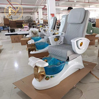 Fauteuil de pédicure électrique avec massage et bain de pieds pour salon de beauté et spa, vente en gros directe usine Foshan