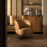 [En stock] Petit canapé, fauteuil pivotant à dossier rembourré, chaise individuelle pour bureau et salon, confortable pour une longue assise sans fatigue, léger