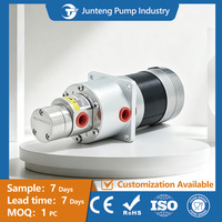 Magnetische aandrijving tandwielpomp vierkante dosering 0,3ml/omwenteling 57 borstelloze DC 3,5L/min fruitpuree vulling voedselveilig hygiënisch roestvrij staal