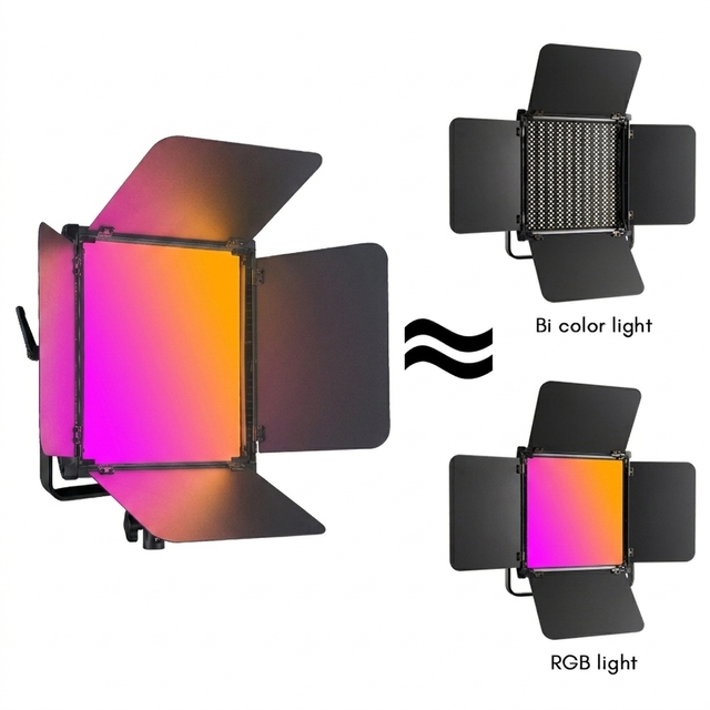 TOLIFO RGB LED Video Light GK-S100RGB APP Control Bicolor LED Photography Light Panel with 20FX Lighting Effect