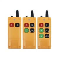 Télécommande sans fil industrielle 433 MHz jaune à 6 boutons pour pont roulant, palan, grue portique, treuil de construction