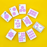 Jeu de Mahjong Jaune Aya Factory – Tuiles de Mahjong Américaines en Acrylique Gravées sur Mesure pour Soirées Familiales, Cadeaux et Divertissement