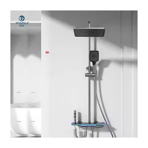 Constant Temperature Wall Mounted Shower Set Bathroom Shower Set Promotional Oem Low Price Shower Water Drain Dual