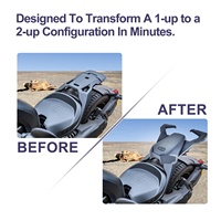 Asiento de pasajero trasero Ryker para motocicleta 2-Up con almohadilla elástica, asas de agarre laterales para Can AM Ryker 600 900 Sport Rally Edition MAX
