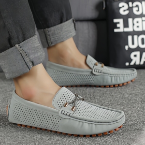Scarpe Estive da Uomo Traspiranti in Pelle, Mocassini Classici Comodi per la Guida, Scarpe in Pelle all'Ingrosso - Product Image 2
