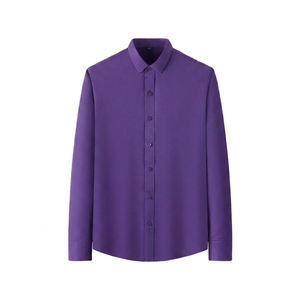 Men's Plus Size Japan Style Dress Shirt | Dot Pattern Poplin Cotton Blend Button <b>Down</b> Shirt QFZ3020 - Product Image 3