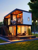 Maison préfabriquée en conteneur au design innovant, imperméable, ignifuge, configuration personnalisée pour l'hébergement des camps de travailleurs