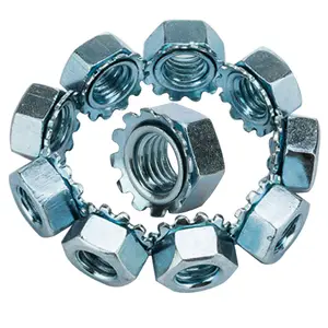 High Quality Hex With Toothed Washer Hexagonal K Lock Nuts
