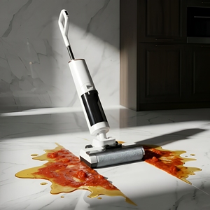 Nettoyeur de sol <span class=keywords><strong>professionnel</strong></span> humide et sec avec <span class=keywords><strong>aspirateur</strong></span>, écran LED intelligent intégré et tête de brosse détachable - Product Image 1