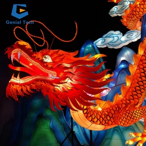 La lanterna di seta del drago in tessuto zodiacale la decorazione cinese del nuovo anno - Product Image 6