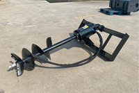 Tarière hydraulique pour mini-chargeuse avec 3 mèches à vendre 12-16 GPM