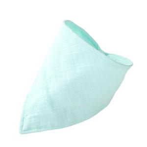 Bavoir bébé en coton <span class=keywords><strong>double</strong></span> <span class=keywords><strong>gaze</strong></span> couleur unie, absorbant, style européen et américain, en mousseline, serviette triangulaire en crêpe pour enfants - Product Image 5